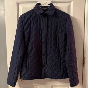 Ralph Lauren Jacket Size Small Women’s Navy Blue Label Blue Shaw Diamond Quilted